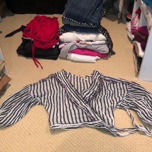 Free people wrap crop top